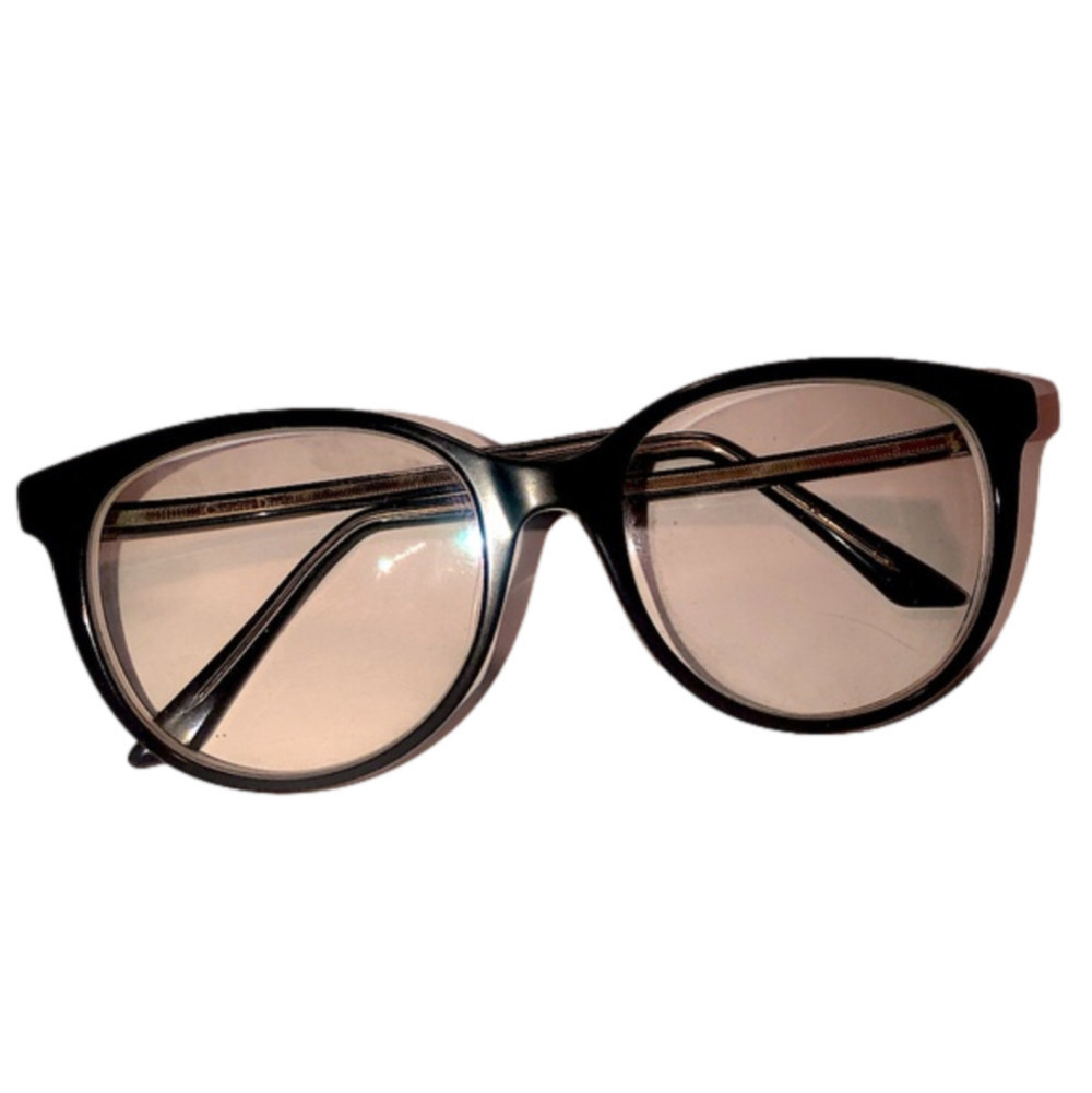 𝅺christian Dior La Montaigne No 16 NSI Black & Gold Round Glasses Frames EUC